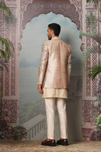 Load image into Gallery viewer, Nawabi Gold Open Embroidered Indowestern Set

