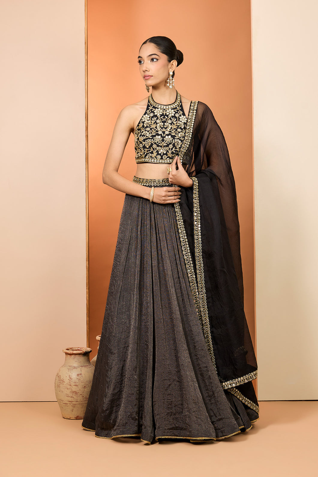 Black lehenga set