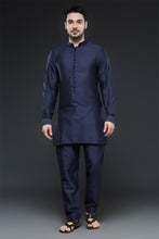Load image into Gallery viewer, Navy Blue Sherwani Jacket Set
