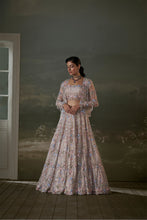 Load image into Gallery viewer, Peach Multicolored Lehenga Choli Set With Jacket
