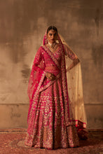 Load image into Gallery viewer, Rani Raw Silk Double Dupatta Lehenga Set
