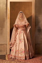 Load image into Gallery viewer, Pink Raw Silk Double Dupatta Lehenga Set
