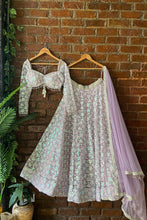 Load image into Gallery viewer, Periwinkle Sequin work lehenga set
