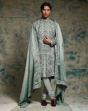 Load image into Gallery viewer, Chateau Gray hand embroidered sherwani set

