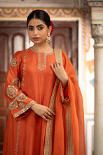 Load image into Gallery viewer, Rust kurta set with churidar and dupatta

