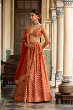 Load image into Gallery viewer, Rust lehenga set
