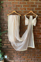 Load image into Gallery viewer, Peach organza saree and Sequin work blouse
