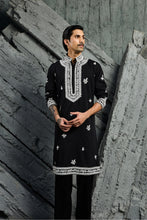 Load image into Gallery viewer, Black Shadow Dori Kurta Set
