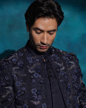 Load image into Gallery viewer, Midnight Blue floral embroidered set
