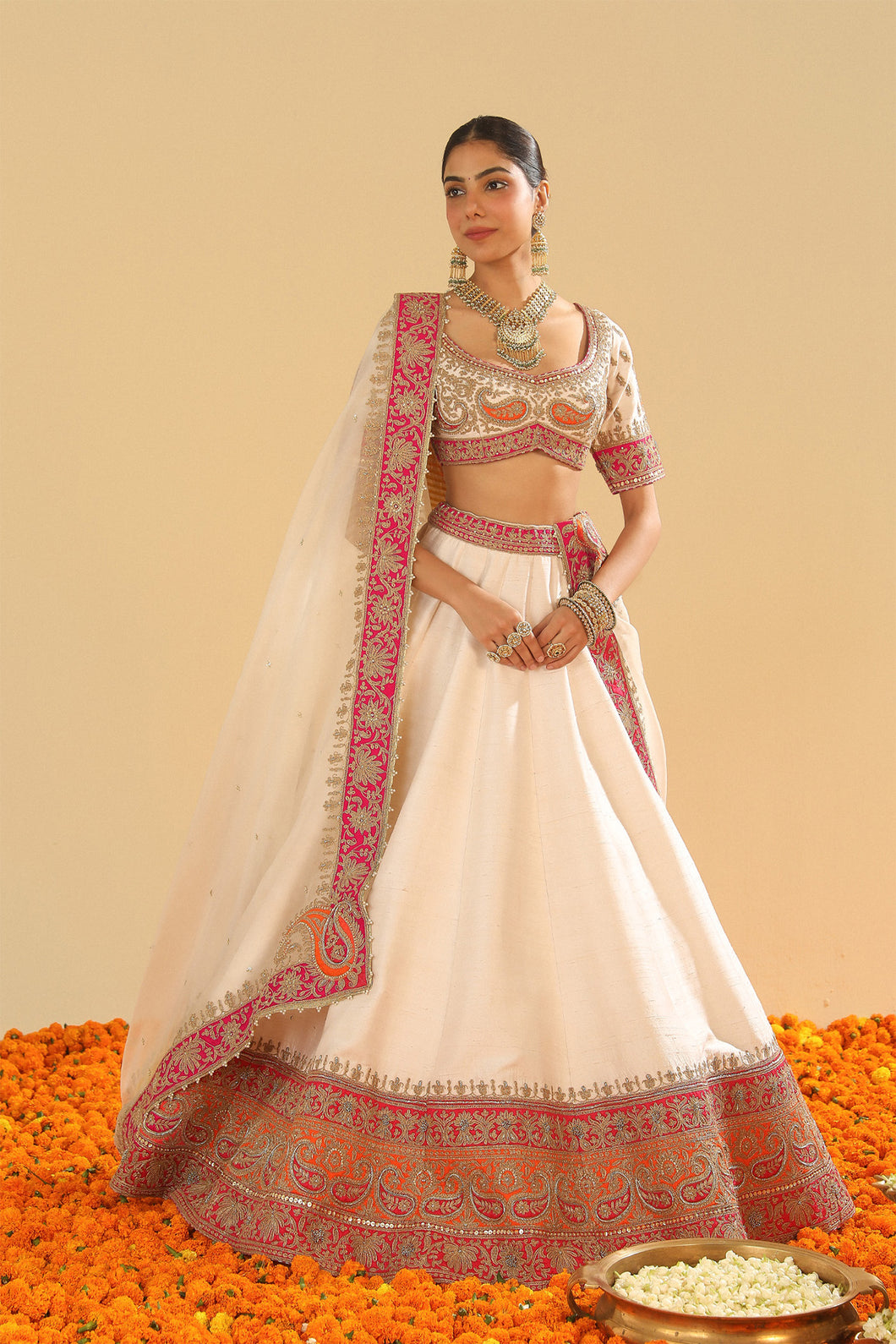 Sidra - Blouse with Lehenga with Dupatta