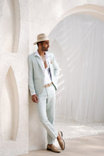 Load image into Gallery viewer, Powder Blue Windowpane Check Blazer Set
