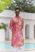 Load image into Gallery viewer, Pink Wine Tie-Dye Sequins Embroidery Kurta
