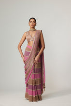 Load image into Gallery viewer, MUD MAUVE MULTICOLOR SAREE

