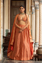 Load image into Gallery viewer, Rust lehenga set
