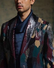 Load image into Gallery viewer, Multicolored Sequined Short Jacket Set
