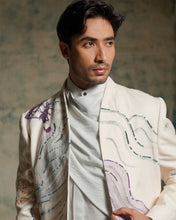 Load image into Gallery viewer, Apricot Ivory Handpainted Blazer Set
