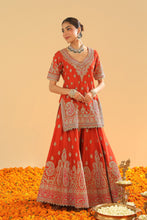 Load image into Gallery viewer, Shazfa - Short Kurta with Sharara and Dupatta
