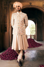 Load image into Gallery viewer, Cream Bandhgala with Multi Colored Embroidery
