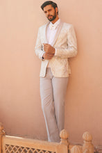 Load image into Gallery viewer, Pristine Whiteness Hand Embroidered Ceremonial Tuxedo
