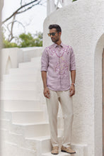 Load image into Gallery viewer, Lavender Floral Resham Embroidery Shirt

