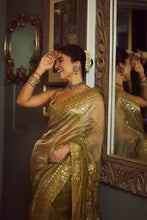 Load image into Gallery viewer, Saanjh sheesh saree set
