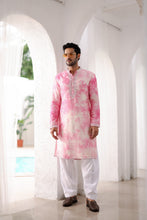 Load image into Gallery viewer, Pink Tie-dye Mirror Work Kurta Set
