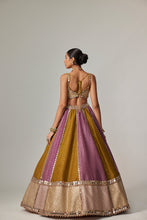 Load image into Gallery viewer, GREEN MULTICOLOR SEQUIN SCATTER LEHENGA SET
