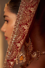 Load image into Gallery viewer, Maroon Raw Silk Double Dupatta Lehenga Set
