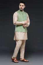 Load image into Gallery viewer, Beige and Sage Green Vest Set
