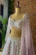 Load image into Gallery viewer, Periwinkle Sequin work lehenga set
