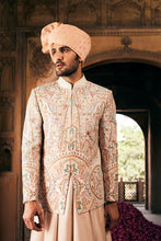 Load image into Gallery viewer, Cream Bandhgala with Multi Colored Embroidery
