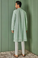 Load image into Gallery viewer, Paisley Perfection Sky Blue Chanderi Silk Embroidered Kurta
