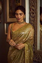 Load image into Gallery viewer, Saanjh sheesh saree set
