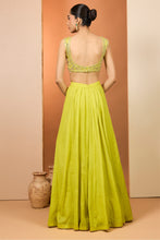 Load image into Gallery viewer, Olive yellow lehenga set
