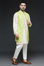 Load image into Gallery viewer, Ivory and Green Jacket Set
