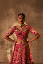 Load image into Gallery viewer, Rani Raw Silk Double Dupatta Lehenga Set
