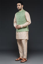 Load image into Gallery viewer, Beige and Sage Green Vest Set
