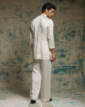 Load image into Gallery viewer, Ivory hand embroidered sequins short jacket set
