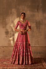 Load image into Gallery viewer, Rani Raw Silk Double Dupatta Lehenga Set
