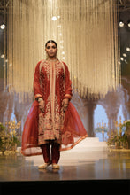 Load image into Gallery viewer, Minara - Long A-line Jacket with Pant and Dupatta
