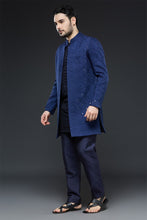 Load image into Gallery viewer, Navy Blue Sherwani Jacket Set
