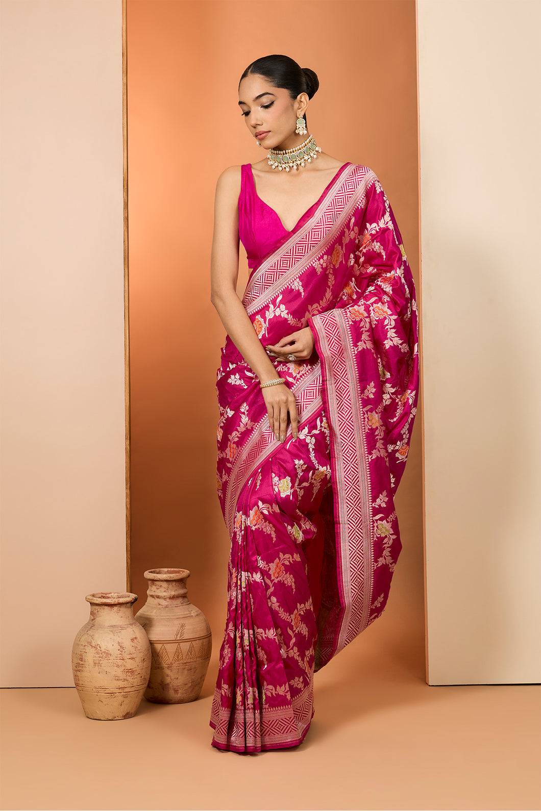 PINK SAREE SET