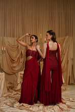 Load image into Gallery viewer, Cloe Drape Saree set
