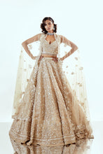Load image into Gallery viewer, DAISY BEIGE - DAISY ORGANZA LEHENGA SET
