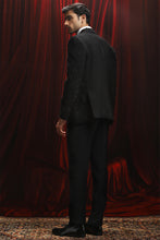 Load image into Gallery viewer, Black Cutdana Embroidered Hotfix Tuxedo
