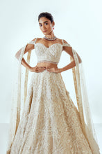 Load image into Gallery viewer, MUKTI BEIGE - MUKTI ORGANZA LEHENGA SET
