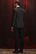 Load image into Gallery viewer, Black Hand-Painted Jaquard Embellished Tuxedo
