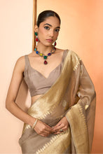 Load image into Gallery viewer, BROWN SAREE SET
