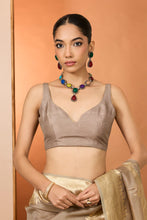 Load image into Gallery viewer, BROWN SAREE SET
