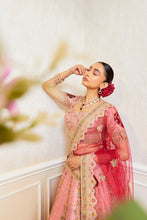 Load image into Gallery viewer, Rangsagar - Rosette Charm Raw Silk Zardosi Bridal Lehenga Set
